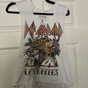 White Def Leppard Tank Top